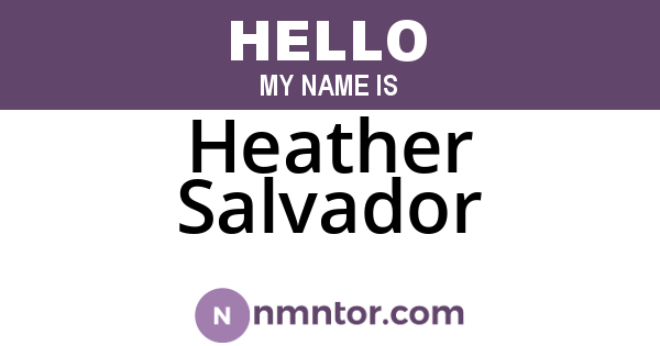 Heather Salvador