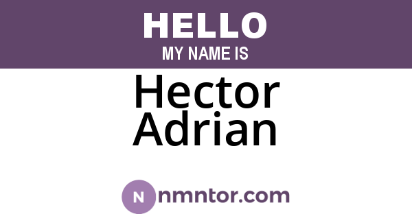 Hector Adrian