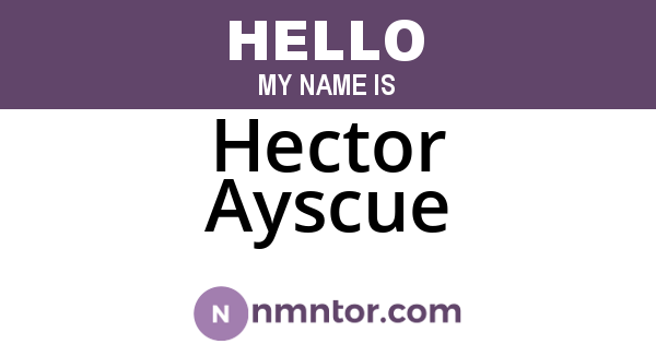Hector Ayscue