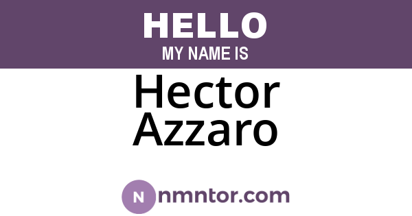 Hector Azzaro