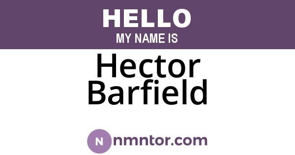 Hector Barfield