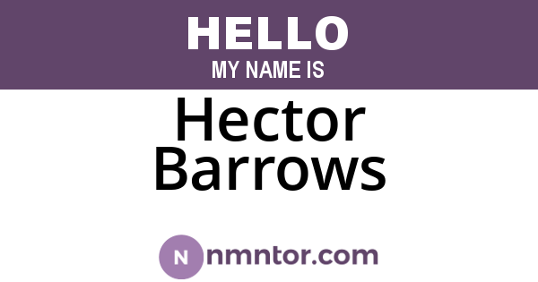 Hector Barrows