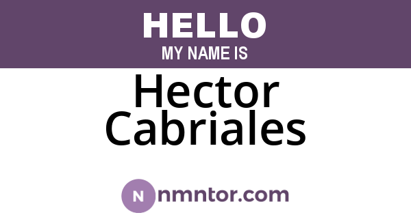 Hector Cabriales