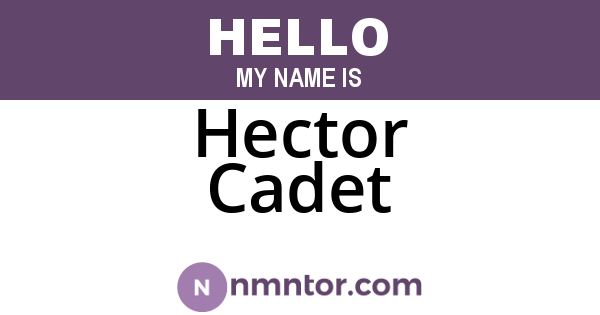 Hector Cadet