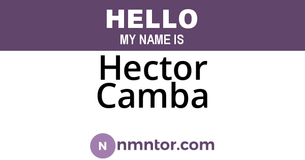 Hector Camba