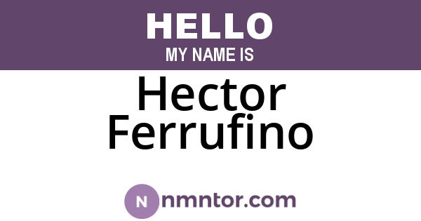 Hector Ferrufino