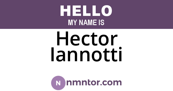 Hector Iannotti
