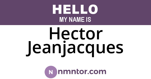 Hector Jeanjacques