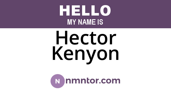 Hector Kenyon