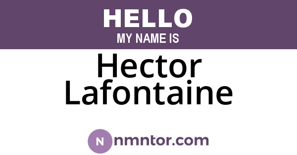 Hector Lafontaine