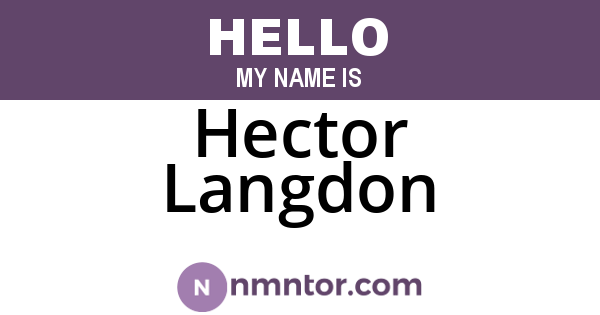 Hector Langdon