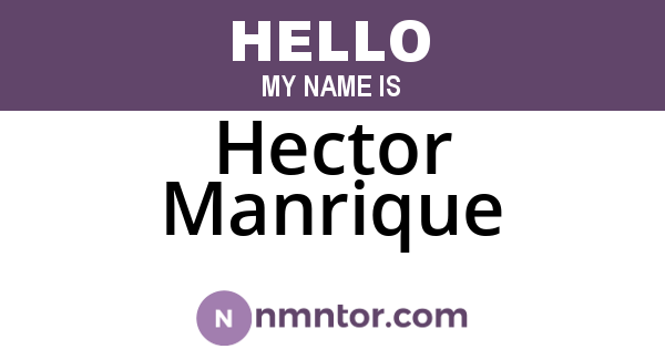 Hector Manrique