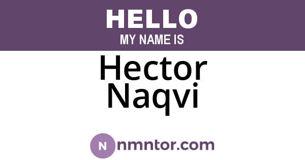 Hector Naqvi
