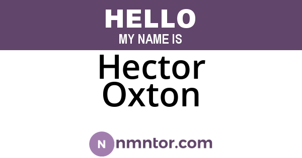 Hector Oxton