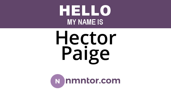 Hector Paige