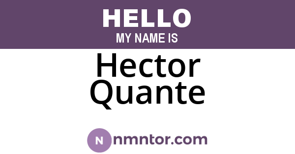 Hector Quante