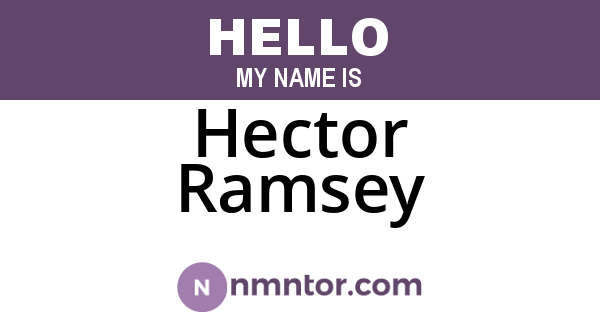 Hector Ramsey