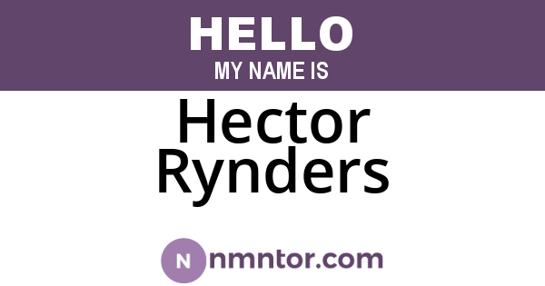Hector Rynders