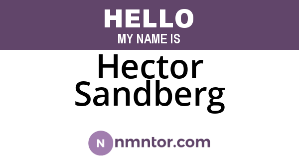 Hector Sandberg