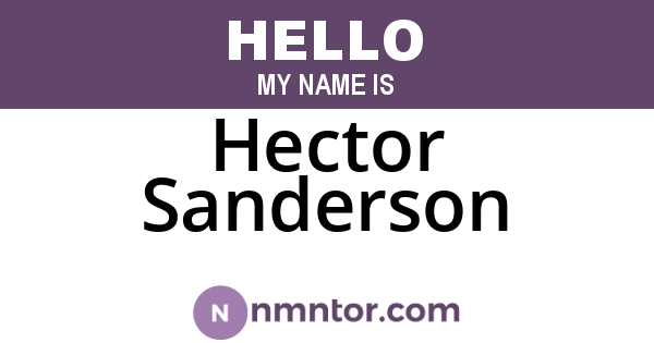 Hector Sanderson