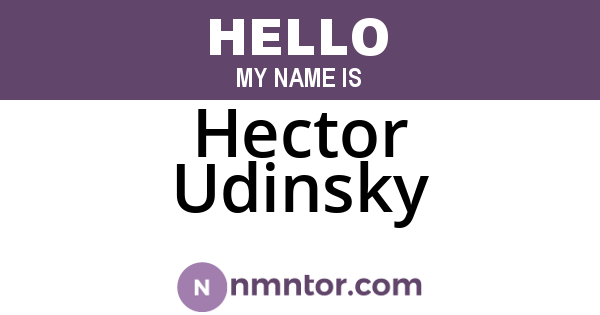 Hector Udinsky