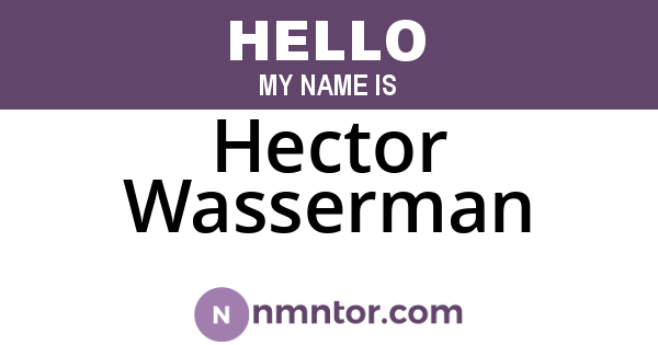 Hector Wasserman