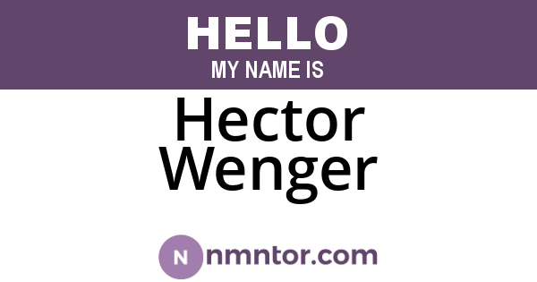 Hector Wenger