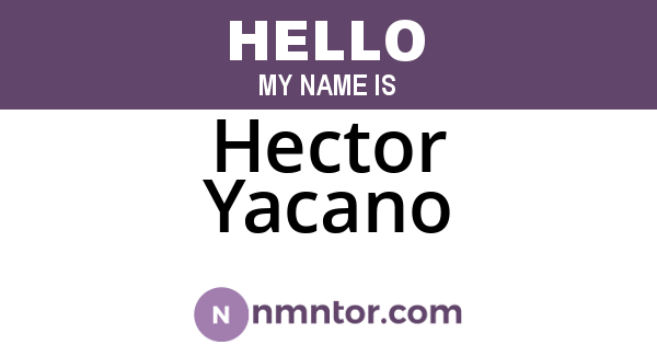 Hector Yacano