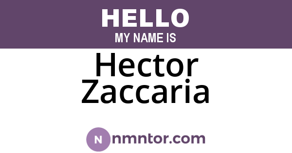 Hector Zaccaria