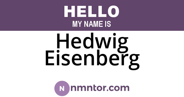 Hedwig Eisenberg