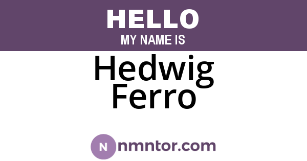 Hedwig Ferro