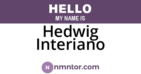 Hedwig Interiano