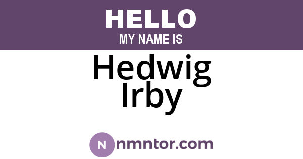 Hedwig Irby