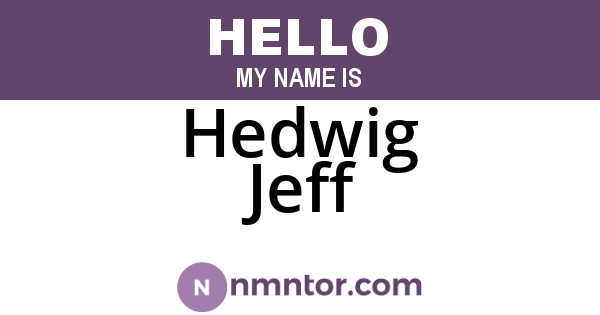 Hedwig Jeff
