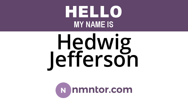 Hedwig Jefferson