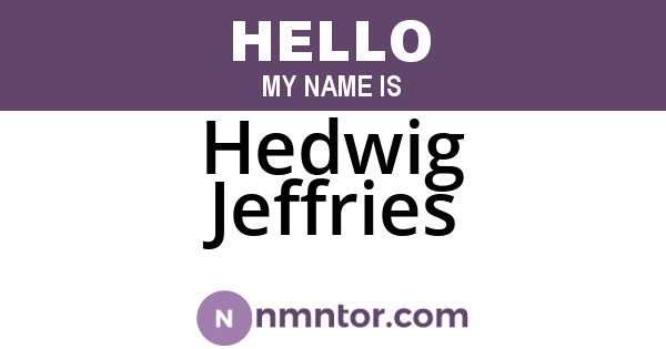 Hedwig Jeffries
