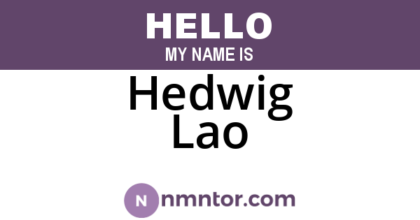 Hedwig Lao