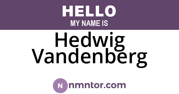 Hedwig Vandenberg