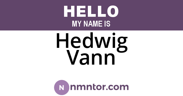 Hedwig Vann