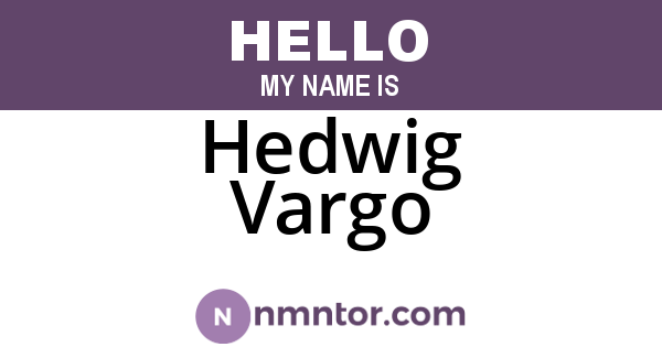 Hedwig Vargo