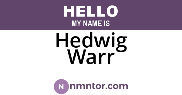 Hedwig Warr