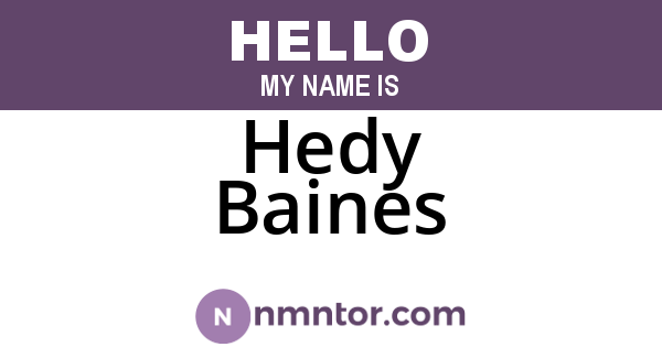 Hedy Baines