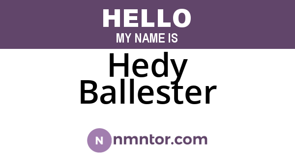 Hedy Ballester