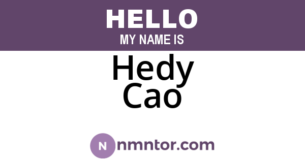 Hedy Cao