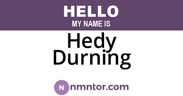 Hedy Durning