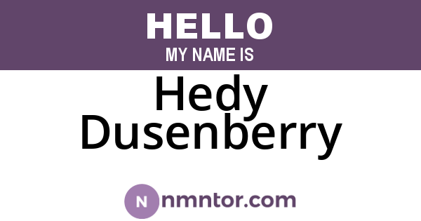Hedy Dusenberry