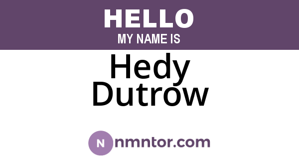 Hedy Dutrow