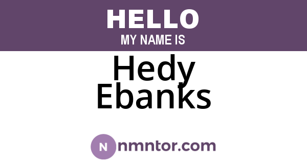 Hedy Ebanks