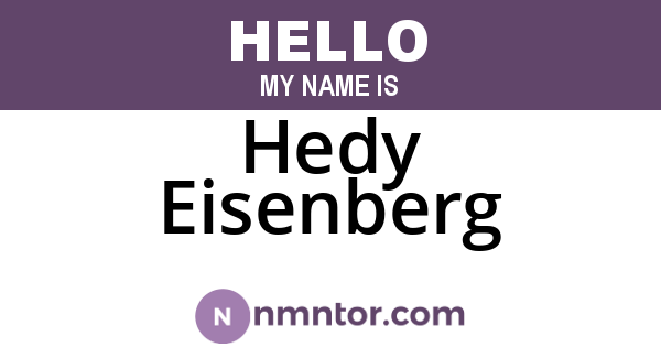 Hedy Eisenberg