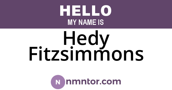 Hedy Fitzsimmons